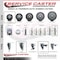 Service Caster 3 Inch Thermoplastic  Rubber Wheel Swivel 34 Inch Threaded Stem Caster Set 2 Brakes SCC SCC-TS20S314-TPRB-34212-2-PLB-2 - alternate 3
